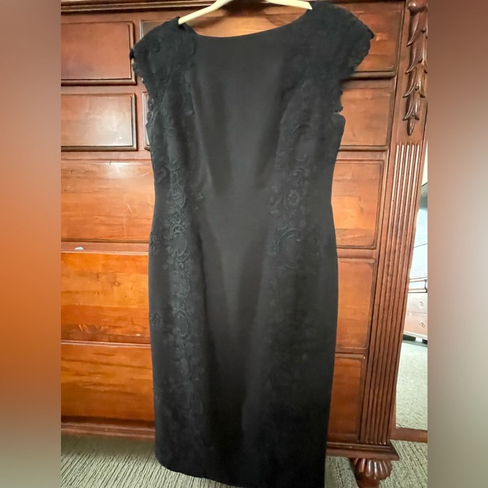 Black Lace Detail Maggy London Cocktail Dress!